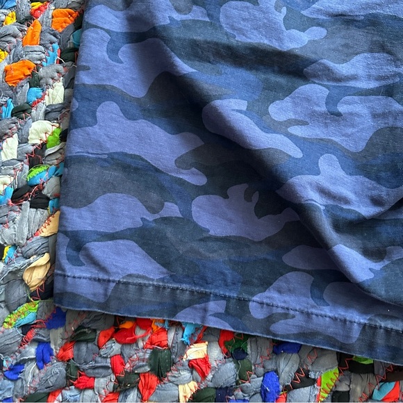 Khakis By Gap Blue Camouflage Boyfriend Roll-Up Shorts Women’s Size 8 Bermudas - Picture 11 of 16